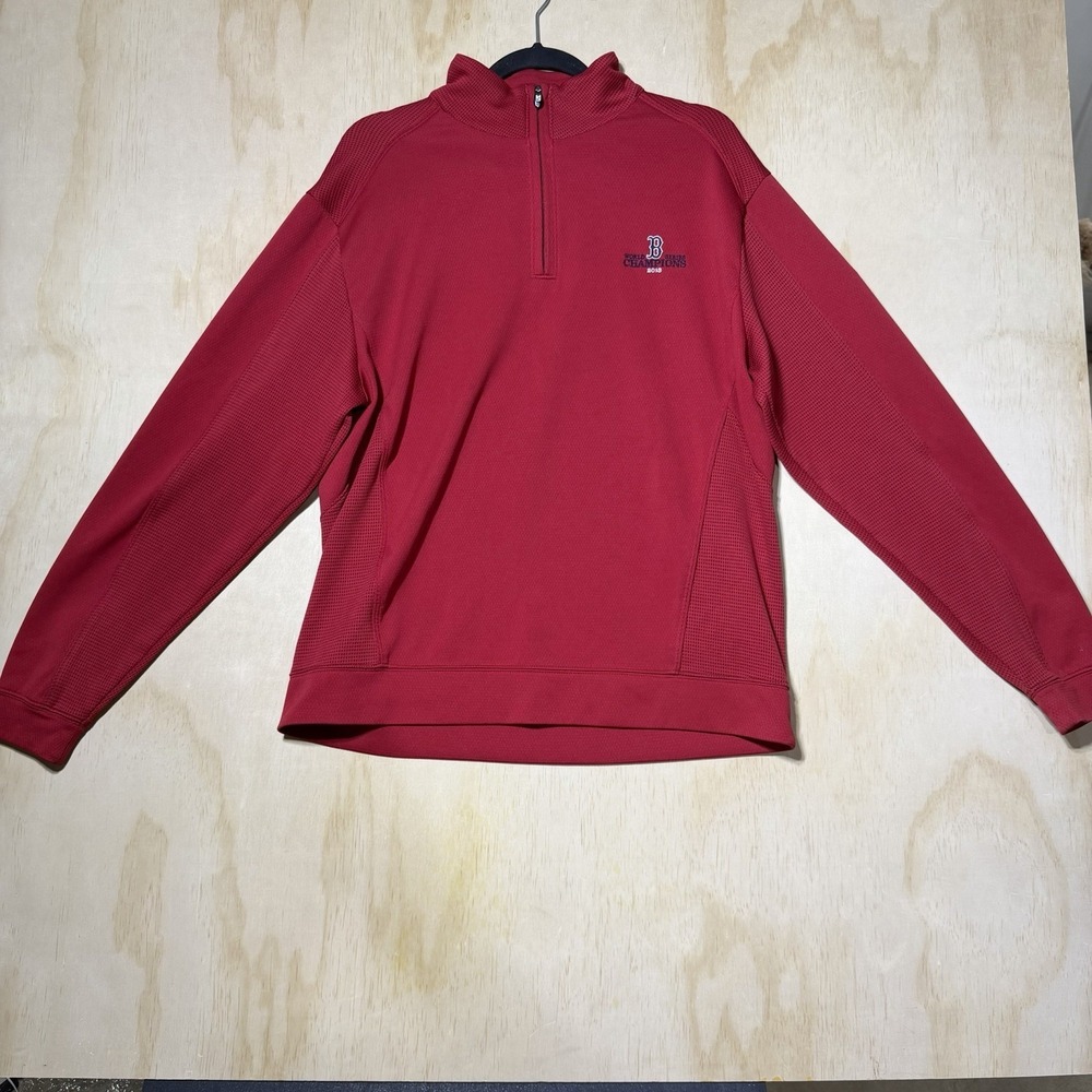 Cutter & Buck Boston Red Sox World Series Champions 2013 Quarter Zip Pullover L